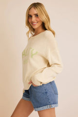 "SALTY VIBES" LIGHT WEIGHT SWEATER