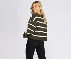 Oversized Striped Pullover