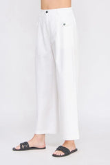 COTTON ELASTIC BACK WAIST PANTS