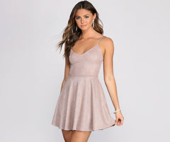 Glitter Glow Skater Dress