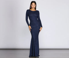 Whitney Glitter Knit Gown