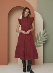 LOST + WANDER ARTISTA AURA MIDI DRESS