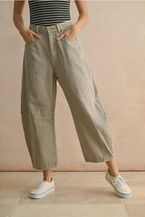 BARREL COTTON PANTS