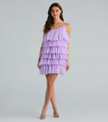 Sawyer Tulle One Shoulder A-Line Short Dress