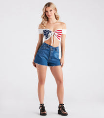 Miss Americana Rib Knit Crop Top