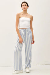 OMBRE STRIPED WIDE LEG PANTS