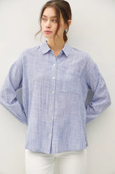 PINSTRIPE BUTTON DOWN SHIRT
