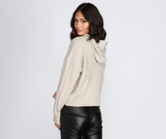 Cable Knit Sleeve Hoodie