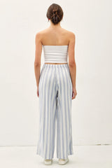 OMBRE STRIPED WIDE LEG PANTS