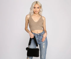 So Fab Faux Fur Shoulder Bag