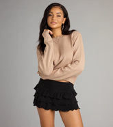 Cozy Agenda Crew Neck Knit Sweater