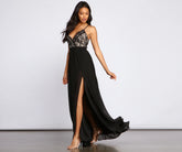 Sapphire Formal Scalloped Lace Dress