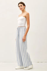OMBRE STRIPED WIDE LEG PANTS