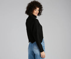 Trendy Staples Scallop Hem Sweater