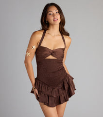 Ruffle Ready Drop Waist Skater Dress