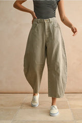 BARREL COTTON PANTS