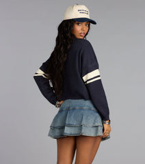 Everyday Cute Striped Long Sleeve Sweater