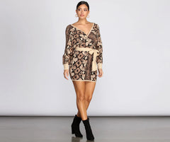 Snake You Out Sweater Dress