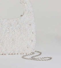 Timeless Chic Beaded Faux Pearl Handbag