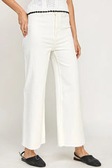 HIGH-WAISTED STRAIGHT PANTS JEANS WITH BACK PATCH POCKETS