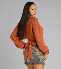 Spice And Everything Nice Tie Back Sweater