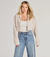 She's An Icon Faux Fur Cropped Jacket
