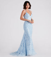 Katy Lace Mermaid High Low Ball Gown