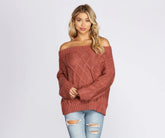 Chic In Cable Knit Sweater