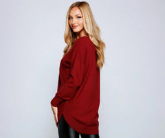 Cozy Basic Lattice Back Tunic