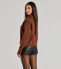 Cozy Staple Ribbed Knit Pullover Sweater