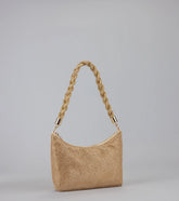 Luxe Shine Rhinestone Braided Shoulder Bag