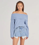 Chilly Days Off-The-Shoulder Sweater