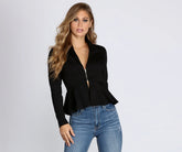 Professional In Peplum Blazer