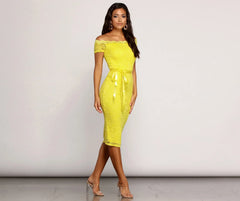 Faith Formal Midi Lace Dress