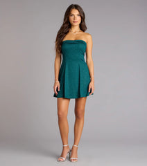 Shimmer And Spin Glitter Mini Dress