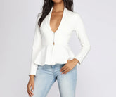 Professional In Peplum Blazer