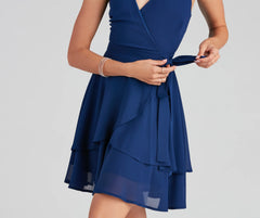 Effortless Vibes Chiffon Skater Dress