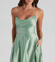 Kailey Formal Lace-Up A-Line Dress