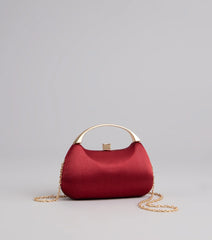 Evening Glow Satin Clutch Bag