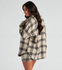 Forever In Plaid Woven Shacket