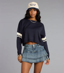 Everyday Cute Striped Long Sleeve Sweater