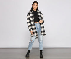 Bet On It Oversized Plaid Shacket