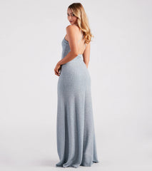 Malinda Formal Glitter A-Line Dress