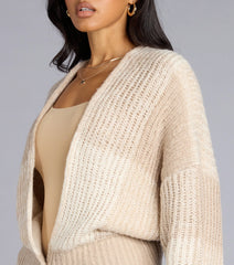 Snuggle Up Oversized Knit Crop Cardigan