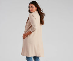 Boss Babe Crepe Longline Blazer