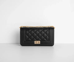 Quilted Elegance Faux Leather Handbag