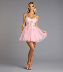 Liza Corset Tulle Skater Dress
