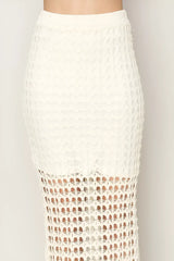 OPEN KNIT CROCHET MAXI SKIRT
