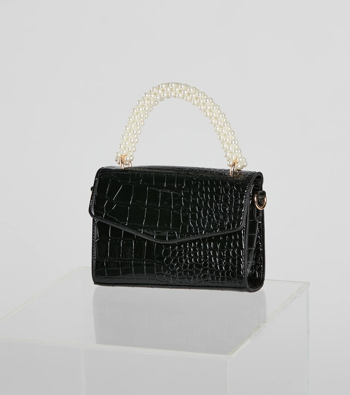 Precious Pearl Handle Crossbody Bag