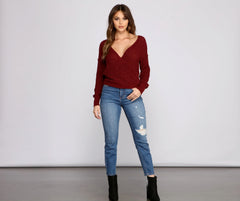 Wrapped In Basics Surplice Sweater